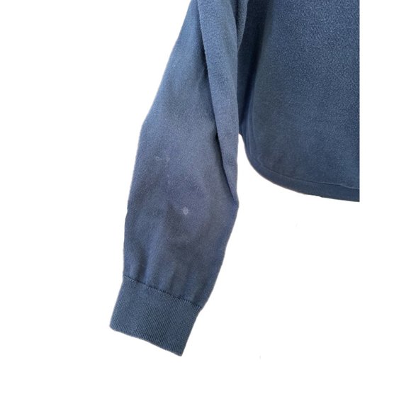 Vintage Brooks Brothers Navy Red White Button Up Cotton Cardigan | Size Large - Picture 8 of 9